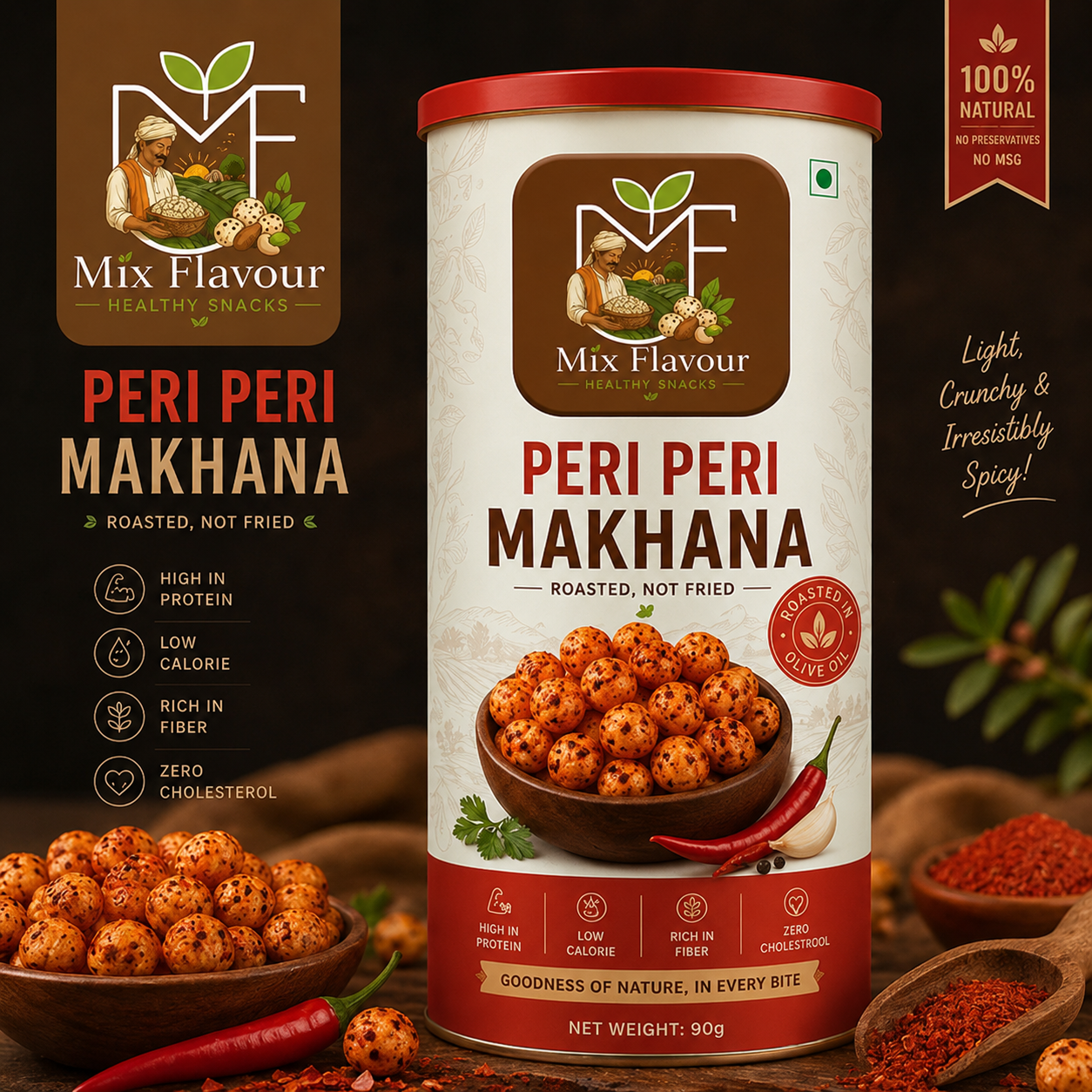 Peri Peri Makhana — Roasted, Not Fried | MixFlavour