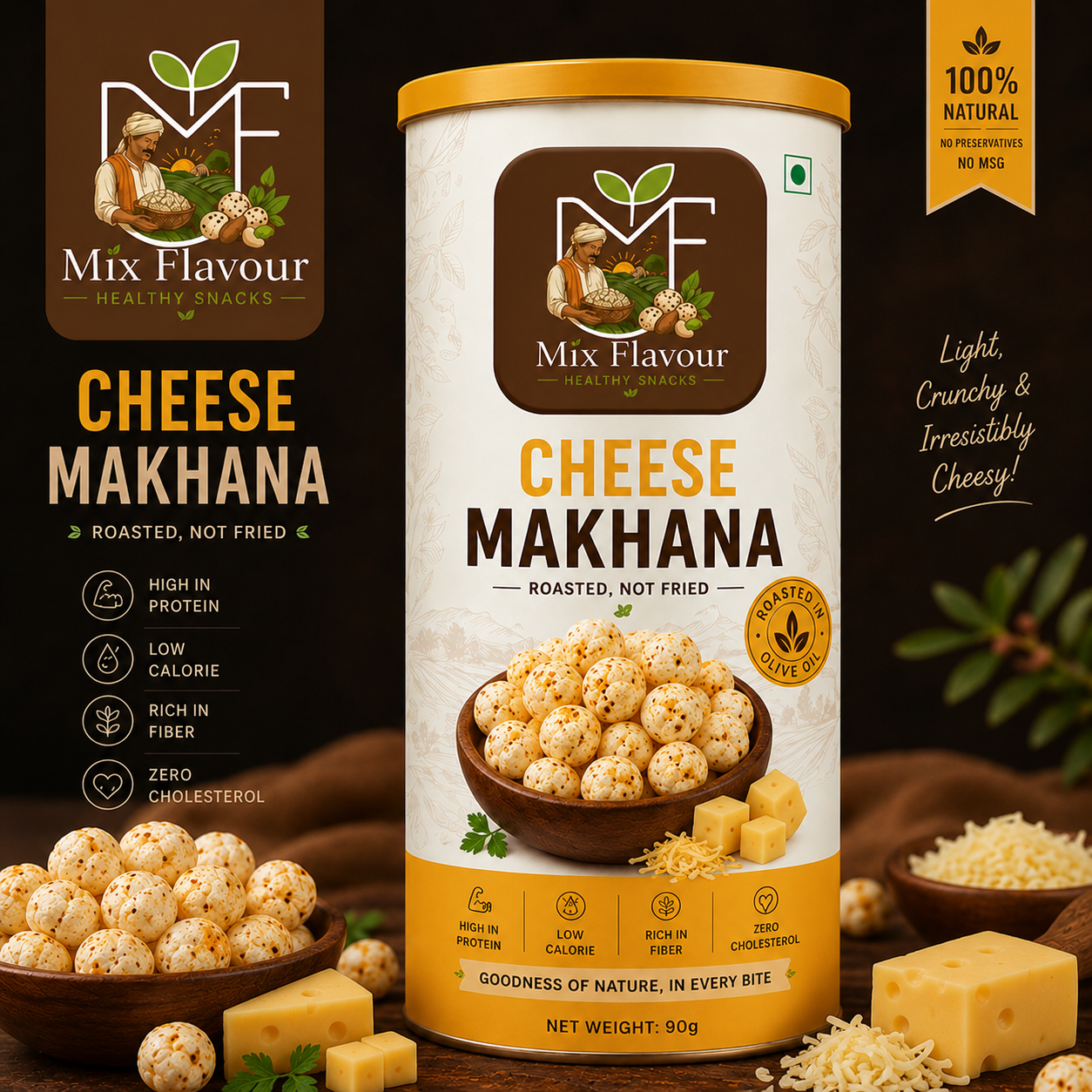 Cheese Makhana — Roasted, Not Fried | MixFlavour
