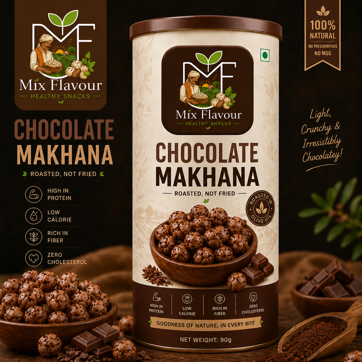 Chocolate Makhana — Roasted, Not Fried | MixFlavour