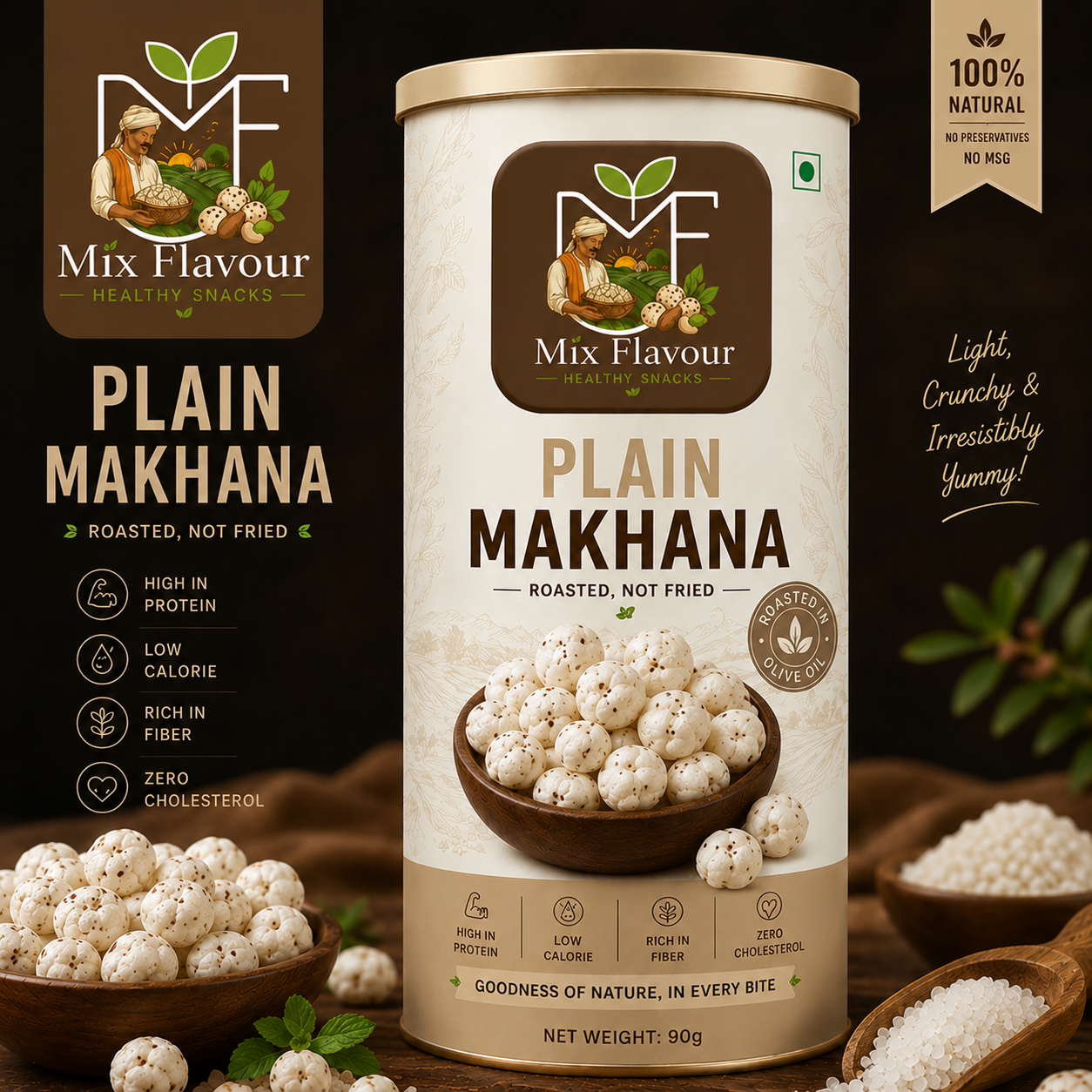 Plain Makhana — Roasted, Not Fried | MixFlavour