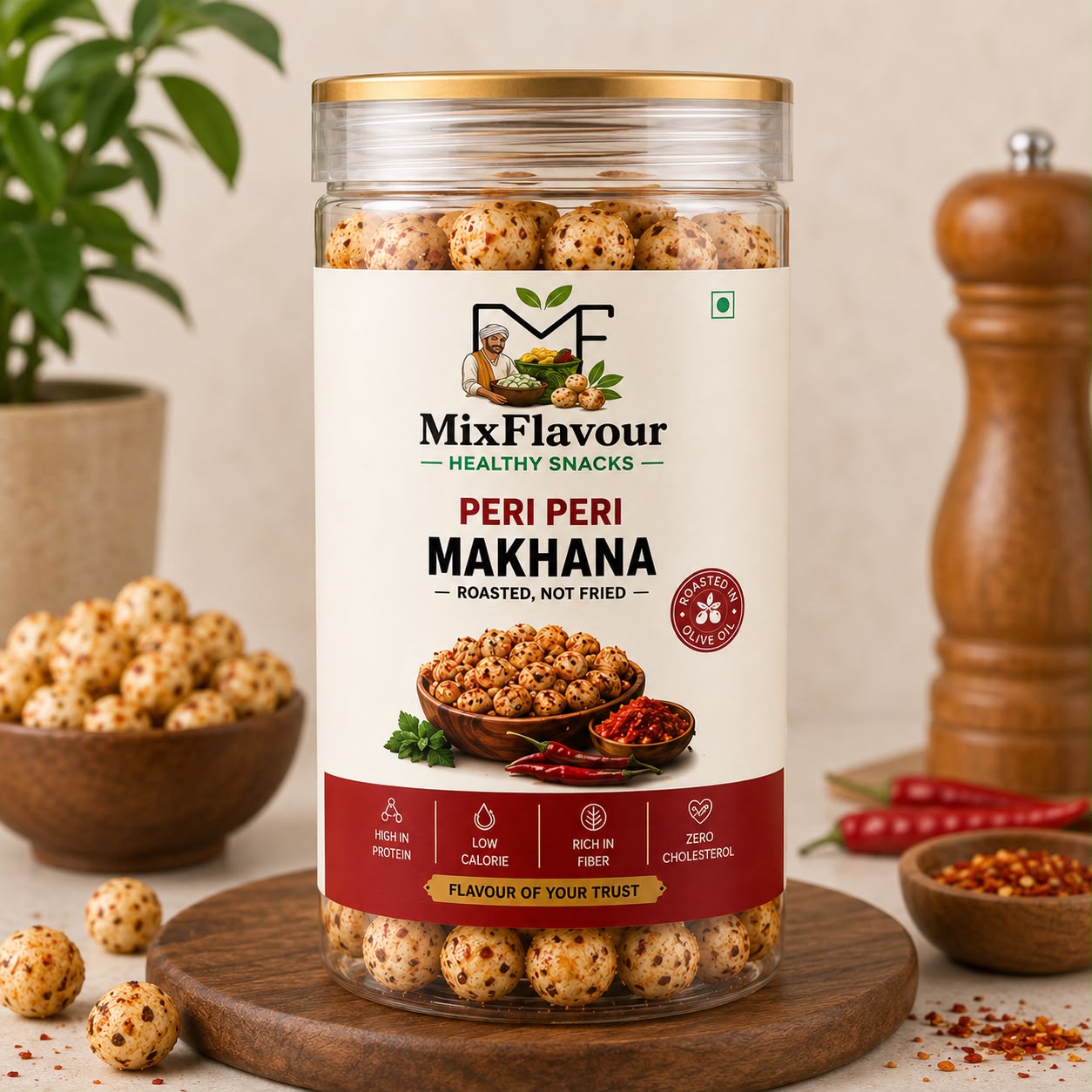 Peri Peri  Makhana — Roasted, Not Fried | MixFlavour