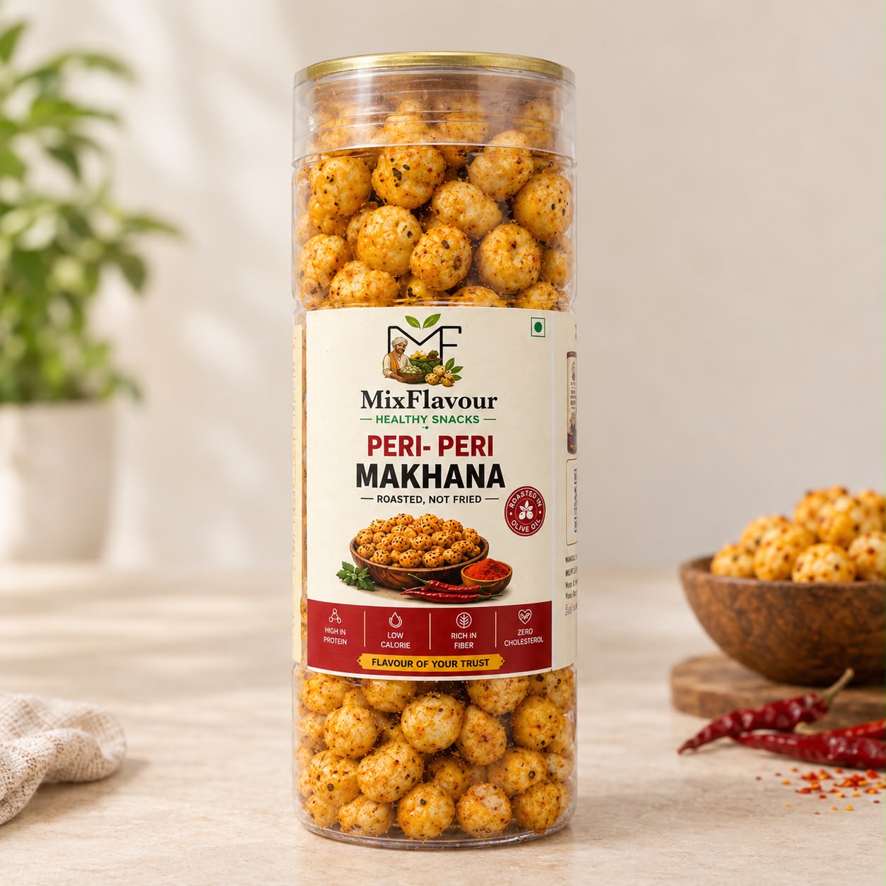 Peri Peri  Makhana — Roasted, Not Fried | MixFlavour